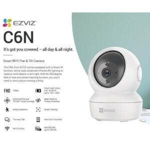 ezviz c6n 2mp smart wifi pan tilt ip camera cctv indoor 1080p